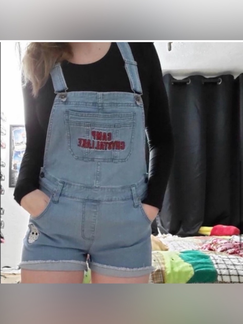Hot Topic Friday the 13th denim shortalls